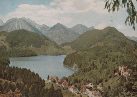 Schwangau, Hohenschwangau - Blick von der Jugend - ca. 1970 Schwangau, Hohenschwangau - Blick von der Jugend - ca. 1970