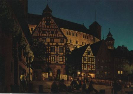 Nürnberg - Dürer-Platz mit Burg - ca. 1975 Nürnberg - Dürer-Platz mit Burg - ca. 1975