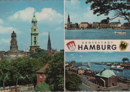 Hamburg - 3 Teilbilder - 1962 Hamburg - 3 Teilbilder - 1962