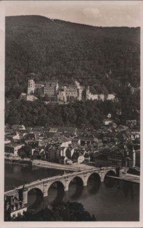Heidelberg - Blick vom Philosophenweg - ca. 1960 Heidelberg - Blick vom Philosophenweg - ca. 1960