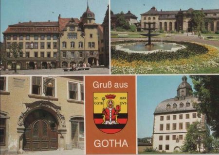Gotha - u.a. Haus zur Goldenen Schelle - ca. 1985 Gotha - u.a. Haus zur Goldenen Schelle - ca. 1985