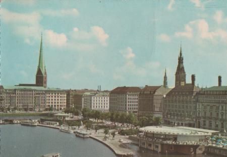 Hamburg - Jungfernstieg - 1962 Hamburg - Jungfernstieg - 1962