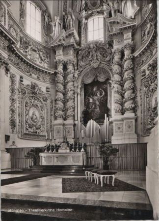München - Theatinerkirche, Hochaltar - 1967 München - Theatinerkirche, Hochaltar - 1967