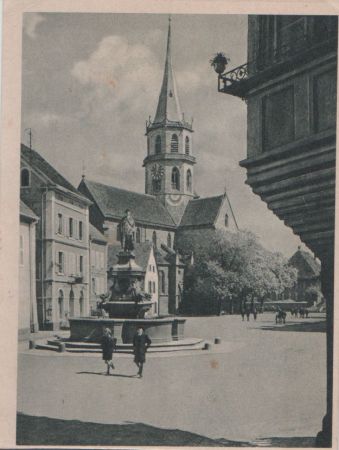Gebweiler - Stadtteil Sulz, Marktplatz - ca. 1940 Gebweiler - Stadtteil Sulz, Marktplatz - ca. 1940