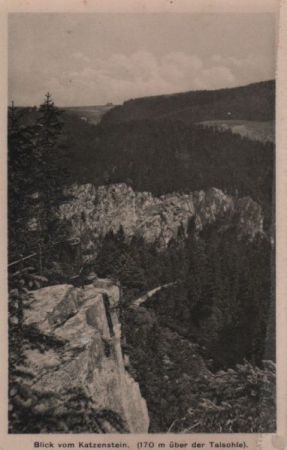 Zöblitz - Blick vom Katzenstein - ca. 1955 Zöblitz - Blick vom Katzenstein - ca. 1955