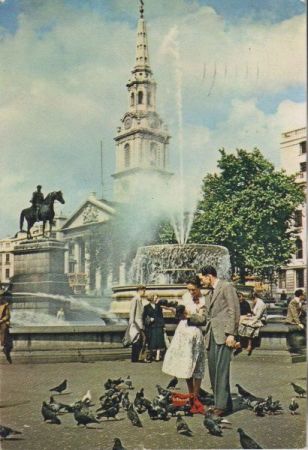 Großbritannien - London - Fountain in Trafalgar Square - 1964 Großbritannien - London - Fountain in Trafalgar Square - 1964