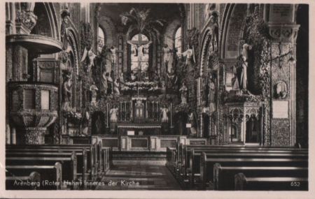Koblenz-Arenberg - Inneres der Kirche - 1951 Koblenz-Arenberg - Inneres der Kirche - 1951
