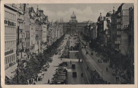 Tschechien - Prag - Praha - Wenzelsplatz - ca. 1950 Tschechien - Prag - Praha - Wenzelsplatz - ca. 1950