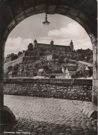 Würzburg - Kranentor und Festung - 1958 Würzburg - Kranentor und Festung - 1958