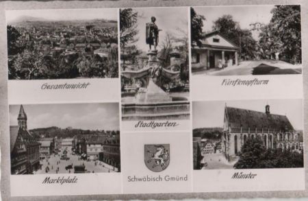 Schwäbisch Gmünd - u.a. Marktplatz - 1957 Schwäbisch Gmünd - u.a. Marktplatz - 1957
