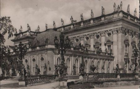 Potsdam - Sanssouci, Neues Palais, Südflügel - 1957 Potsdam - Sanssouci, Neues Palais, Südflügel - 1957