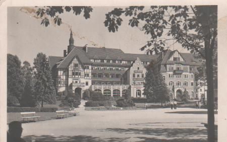 Polen - Kudowa - Dom zdrojonry - ca. 1955 Polen - Kudowa - Dom zdrojonry - ca. 1955