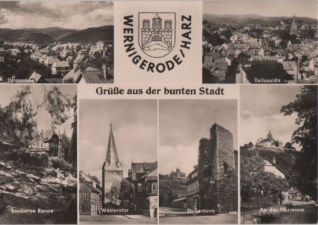Wernigerode - u.a. Westerntor - 1962 Wernigerode - u.a. Westerntor - 1962