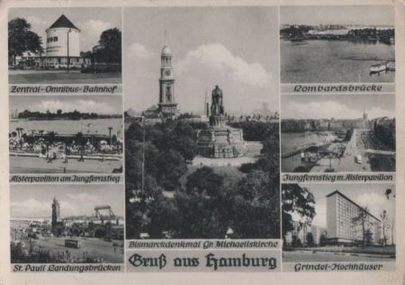 Hamburg - u.a. Lombardsbrücke - 1952 Hamburg - u.a. Lombardsbrücke - 1952