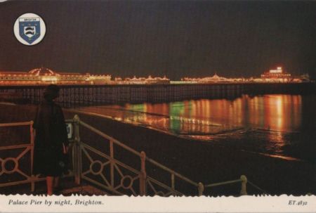 Großbritannien - Brighton - Palace Pier by night - 1980 Großbritannien - Brighton - Palace Pier by night - 1980