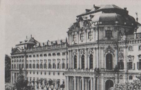 Würzburg - Residenz Gartenseite - ca. 1955 Würzburg - Residenz Gartenseite - ca. 1955