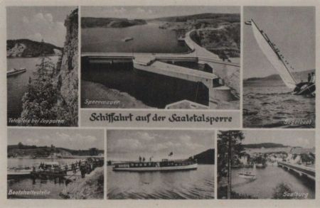 Saaletalsperre - Schiffahrt - ca. 1950 Saaletalsperre - Schiffahrt - ca. 1950