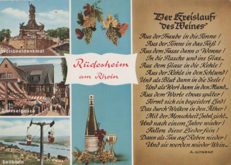 Rüdesheim am Rhein - u.a. Seilbahn - ca. 1975 Rüdesheim am Rhein - u.a. Seilbahn - ca. 1975