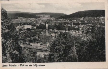 Hann. Münden - Blick von der Tillyschanze - ca. 1955 Hann. Münden - Blick von der Tillyschanze - ca. 1955