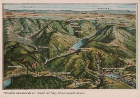 Schwarzenbachtalsperre - Reliefkarte - 1966 Schwarzenbachtalsperre - Reliefkarte - 1966