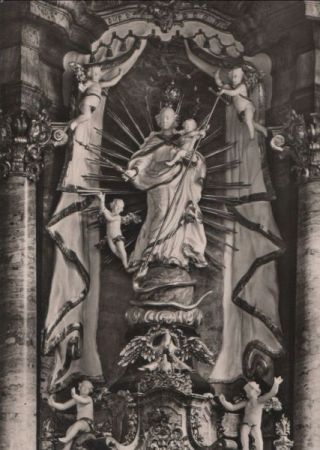 Schwäbisch Gmünd - St. Franziskus-Kirche, Hochaltar - ca. 1955 Schwäbisch Gmünd - St. Franziskus-Kirche, Hochaltar - ca. 1955