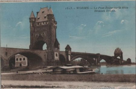Worms - Straßenbrücke - ca. 1925 Worms - Straßenbrücke - ca. 1925
