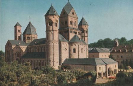 Maria Laach (Glees) - Westtürme der Basilika - ca. 1960 Maria Laach (Glees) - Westtürme der Basilika - ca. 1960