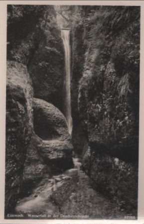Eisenach - Wasserfall in der Drachenschlucht - 1950 Eisenach - Wasserfall in der Drachenschlucht - 1950