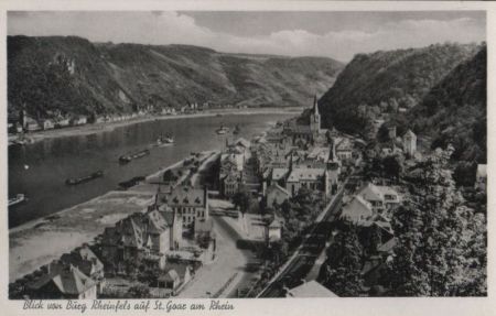 St. Goar - Blick von Burg Rheinfels - 1950 St. Goar - Blick von Burg Rheinfels - 1950
