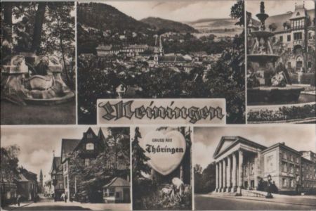 Meiningen - mit 6 Bildern - ca. 1960 Meiningen - mit 6 Bildern - ca. 1960