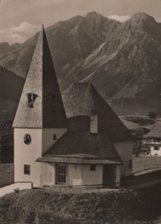 Österreich - Hirschegg - Evangelische Kreuzkirche - ca. 1955 Österreich - Hirschegg - Evangelische Kreuzkirche - ca. 1955