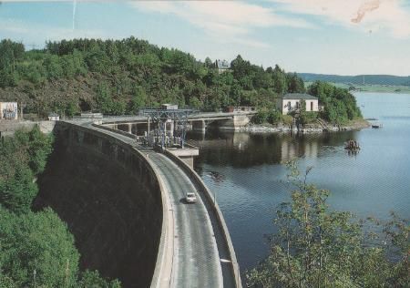 Remptendorf - Talsperre Saale - Sperrmauer - 1991 Remptendorf - Talsperre Saale - Sperrmauer - 1991