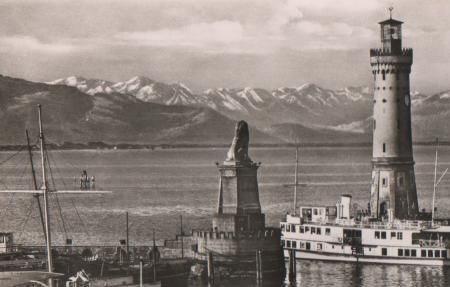 Lindau Bodensee - Hafeneinfahrt - 1961 Lindau Bodensee - Hafeneinfahrt - 1961