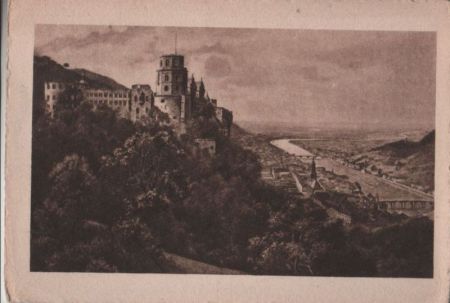 Heidelberg - gesehen von der Terrasse - ca. 1950 Heidelberg - gesehen von der Terrasse - ca. 1950