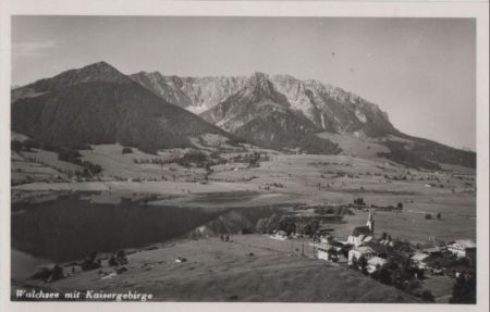 Österreich - Walchsee - mit Kaisergebirge - ca. 1955 Österreich - Walchsee - mit Kaisergebirge - ca. 1955