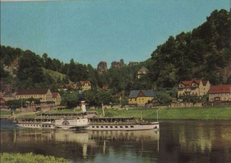 Kurort Rathen - Blick zum Talwächter - 1967 Kurort Rathen - Blick zum Talwächter - 1967