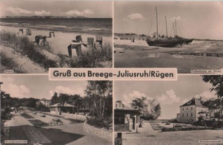 Breege - Juliusruh, u.a. Fischerboote am Strand - ca. 1965 Breege - Juliusruh, u.a. Fischerboote am Strand - ca. 1965