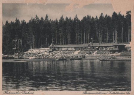 Goslar Hahnenklee - Badeanstalt am Kuttelbacher See - ca. 1965 Goslar Hahnenklee - Badeanstalt am Kuttelbacher See - ca. 1965