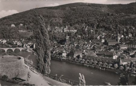 Heidelberg - Blick aus dem Philosophengarten - ca. 1970 Heidelberg - Blick aus dem Philosophengarten - ca. 1970