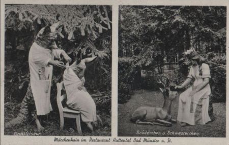 Bad Münster am Stein-Ebernburg - Märchenhain im Restaurant Huttental - ca. 1940 Bad Münster am Stein-Ebernburg - Märchenhain im Restaurant Huttental - ca. 1940