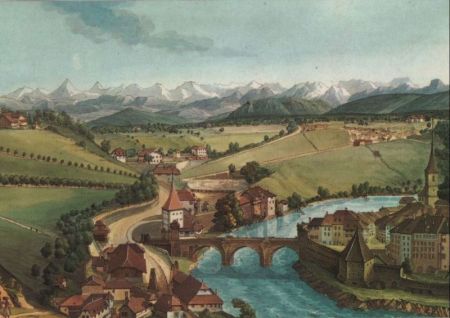 Schweiz - Bern - Untertorbrücke von Norden - 1985 Schweiz - Bern - Untertorbrücke von Norden - 1985