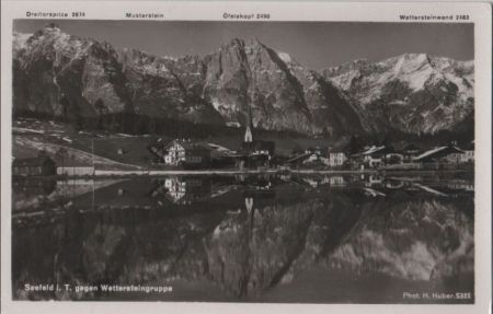 Österreich - Seefeld - gegen Wettersteingruppe - ca. 1950 Österreich - Seefeld - gegen Wettersteingruppe - ca. 1950