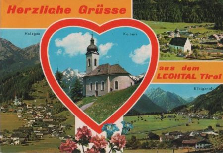 Österreich - Lechtal - 4 Teilbilder - 1981 Österreich - Lechtal - 4 Teilbilder - 1981