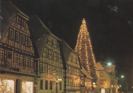 Zell a.H./Schwarzwald mit größtem Christbaum Deutschlands - 1990 Zell a.H./Schwarzwald mit größtem Christbaum Deutschlands - 1990