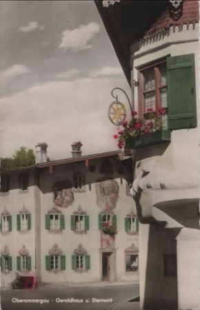 Oberammergau - Sternwirteck und Geroldhaus - ca. 1965 Oberammergau - Sternwirteck und Geroldhaus - ca. 1965