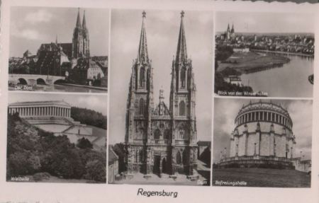 Regensburg - u.a. Blick von Winzerhöhen - ca. 1955 Regensburg - u.a. Blick von Winzerhöhen - ca. 1955