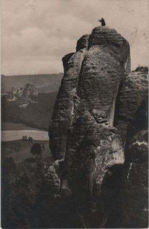 Sächsische Schweiz - Basteigebiet, der Mönch - 1927 Sächsische Schweiz - Basteigebiet, der Mönch - 1927