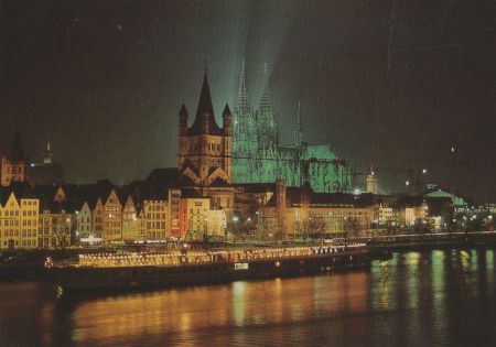 Köln - Rheinufer bei Nacht - 1987 Köln - Rheinufer bei Nacht - 1987