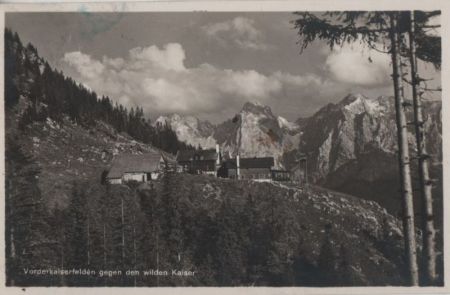 Österreich - Kaisergebirge - Unterkunftshütte Vorderkaiserfelden - 1928 Österreich - Kaisergebirge - Unterkunftshütte Vorderkaiserfelden - 1928