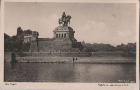Koblenz - Am Rhein, Deutsches Eck - ca. 1950 Koblenz - Am Rhein, Deutsches Eck - ca. 1950